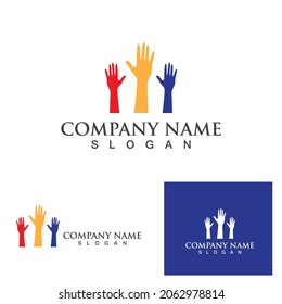 Hand hope logo vector set bundle