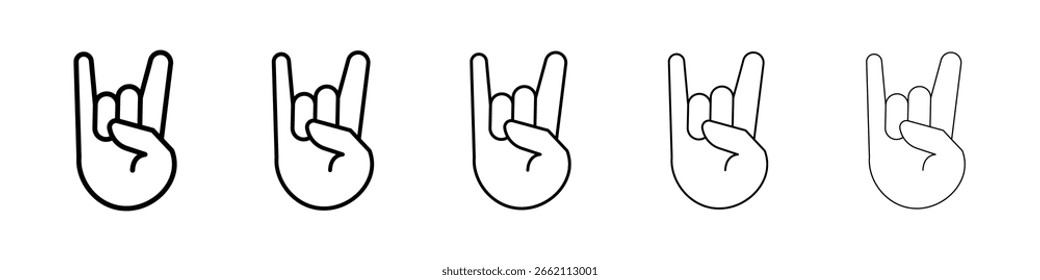 Hand Horns Ikone gefüllt flachen Schild Konzept für Web-Design.