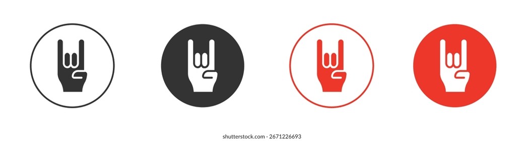 Icono de cuernos de mano para el logotipo, símbolo de la muestra del Vector para el diseño