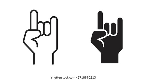 Handhörner-Symbol für mobile App, bearbeitbare Designs