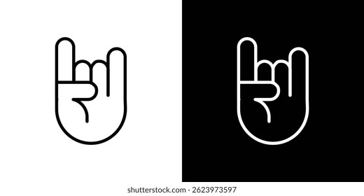 Hand Horns icon vector, illustration logo template in trendy style