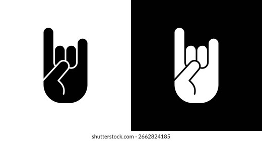 Gráficos escalables de Vector de íconos de cuernos de mano