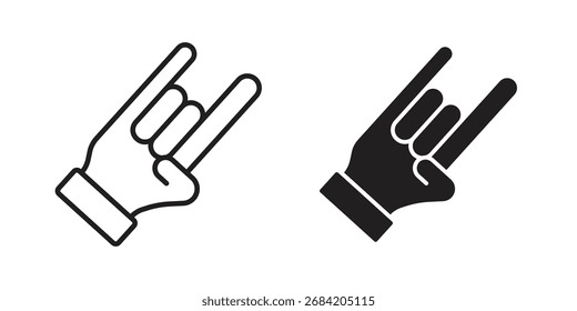Hand Horns icon for web designs. outline and clipart icons set