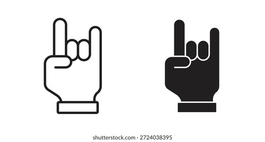 Handhörner-Symbole, Linienvektor. fester Symbolsatz