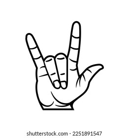 hand horns sign gesture, horn sign