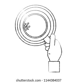 hand with hot coffee cup icon