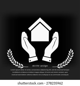 hand and house icon