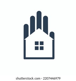 hand and House vector icon
