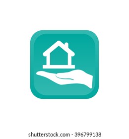hand and House vector icon