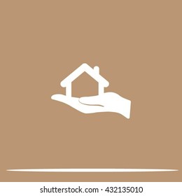 hand and House vector icon