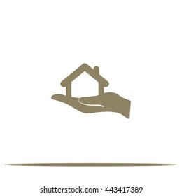 hand and House vector icon