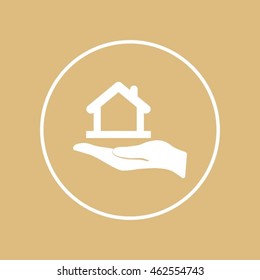 hand and House vector icon