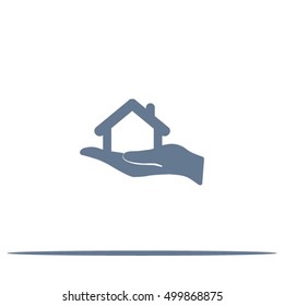 hand and House vector icon