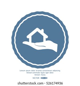 hand and House vector icon
