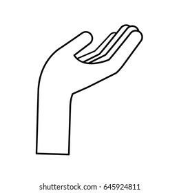 hand human asking icon