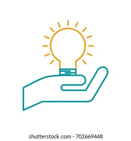hand human with bulb