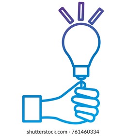 hand human with bulb light