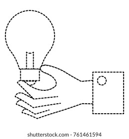 hand human with bulb light