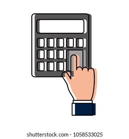 hand human with calculator