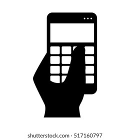 hand human with calculator