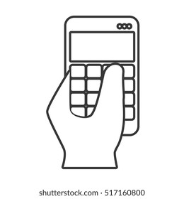 hand human with calculator