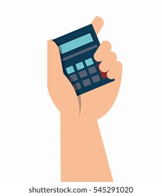 hand human with calculator