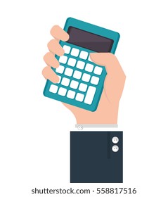 hand human with calculator