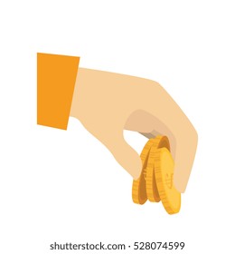 hand human with coin