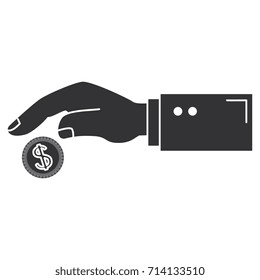 hand human with coin
