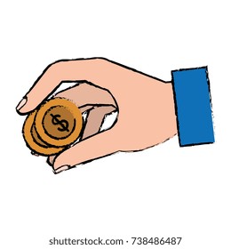 hand human with coin