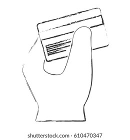 hand human with credit card
