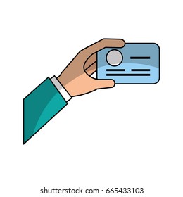 hand human with credit card