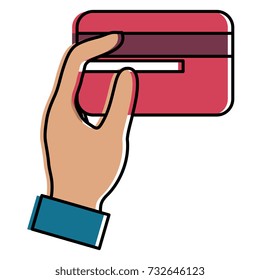 hand human with credit card