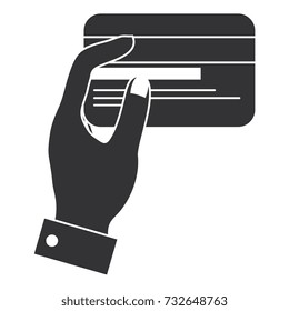 hand human with credit card