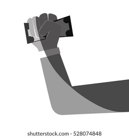hand human with dollars bills