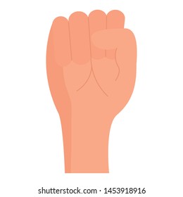 hand human fist fight icon vector illustration design
