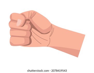 hand human fist isolated icon