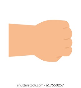 hand human fist isolated icon