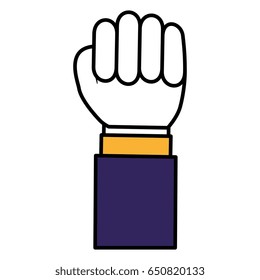 hand human fist isolated icon