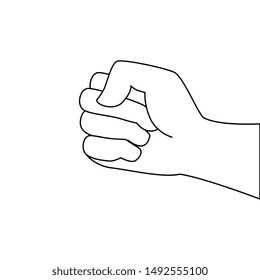 hand human fist power icon