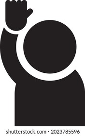 hand up human icon vector