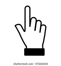 hand human index icon vector illustration design