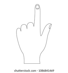 hand human index isolated icon