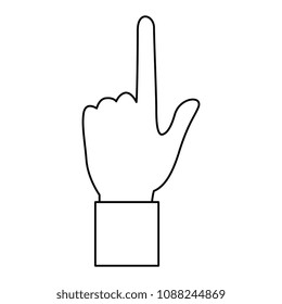 hand human index isolated icon
