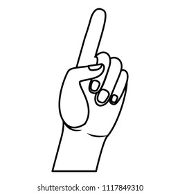 hand human index isolated icon