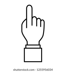 hand human index isolated icon