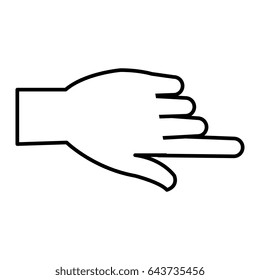 hand human index isolated icon