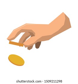 hand human isolated icon vector illustration