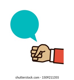 hand human isolated icon vector illustration
