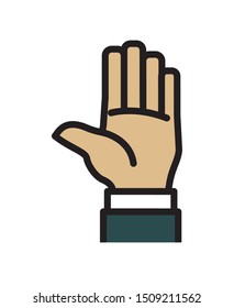 hand human isolated icon vector illustration